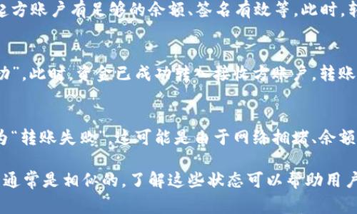 在Tokenim平台上进行转账时，通常需要经历以下几个状态：

1. 转账发起
当你在Tokenim上选择转账时，首先需要填写相关信息，如接收地址、转账金额等。在这一阶段，转账的请求会被创建，并准备提交给网络。

2. 等待确认
一旦转账请求提交，系统会将其传递到区块链网络进行处理。在这一阶段，转账处于“等待确认”状态。这意味着系统正在等待网络节点对该交易进行验证。

3. 确认中
在确认过程中，网络会对转账进行校验。这包括确保发起方账户有足够的余额、签名有效等。此时，转账请求已经在网络中，但尚未被完整确认。

4. 转账成功
一旦转账得到多个节点的确认，状态将更新为“转账成功”。此时，资金已成功转入接收方账户，转账流程完成。

5. 转账失败
如果由于某种原因，转账未能成功被确认，其状态会变为“转账失败”。这可能是由于网络拥堵、余额不足或其他技术问题。

不同平台或系统的具体状态可能略有不同，但大致流程通常是相似的。了解这些状态可以帮助用户实时跟踪自己的转账进度，并有效管理资金流动。